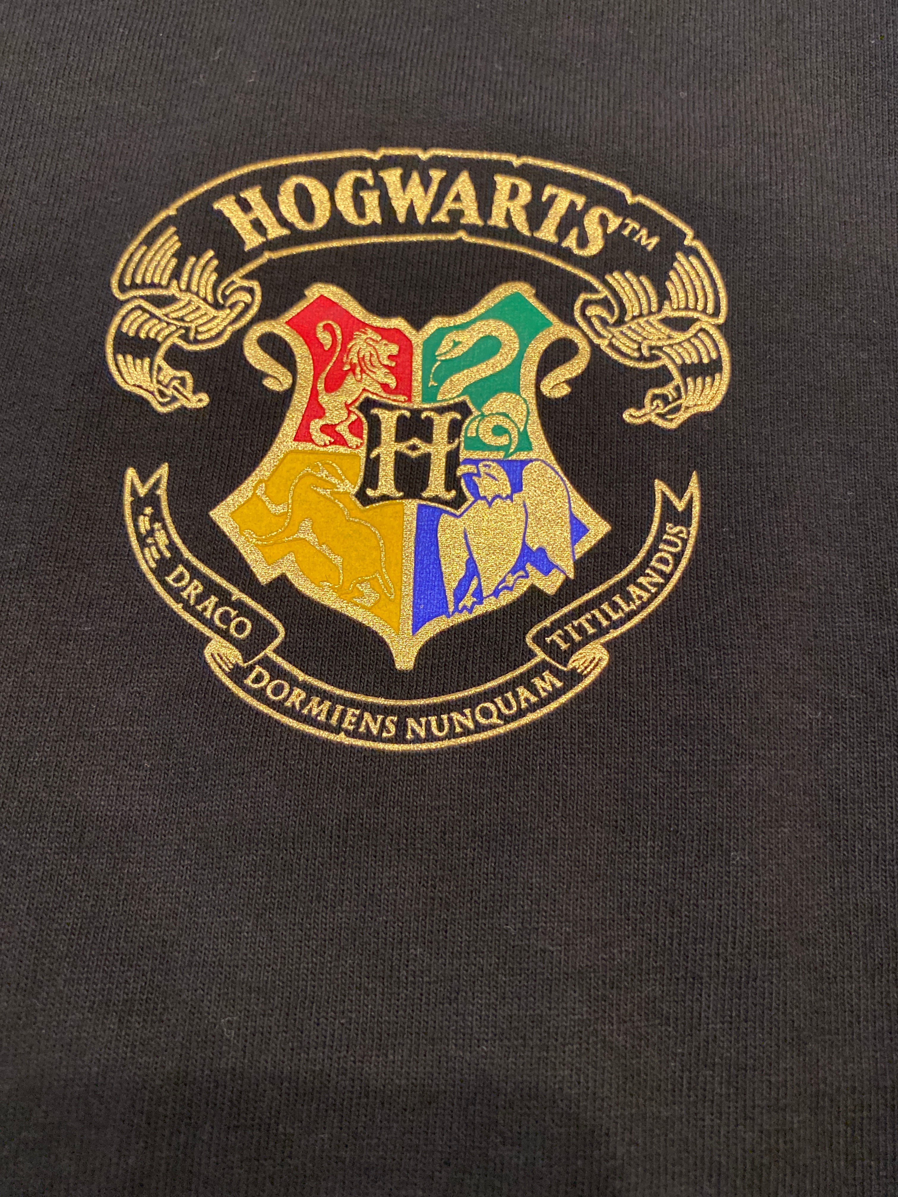 Hogwarts Spirit Jersey Black Long Sleeve Shirt