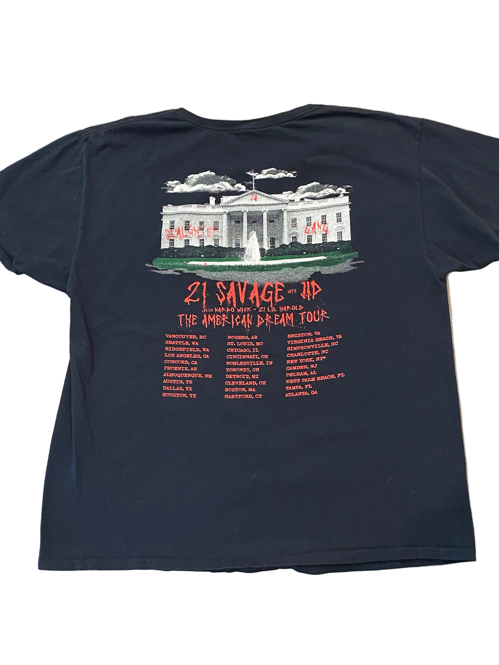 21 Savage The American Dream Tour 2024 Black Shirt XL