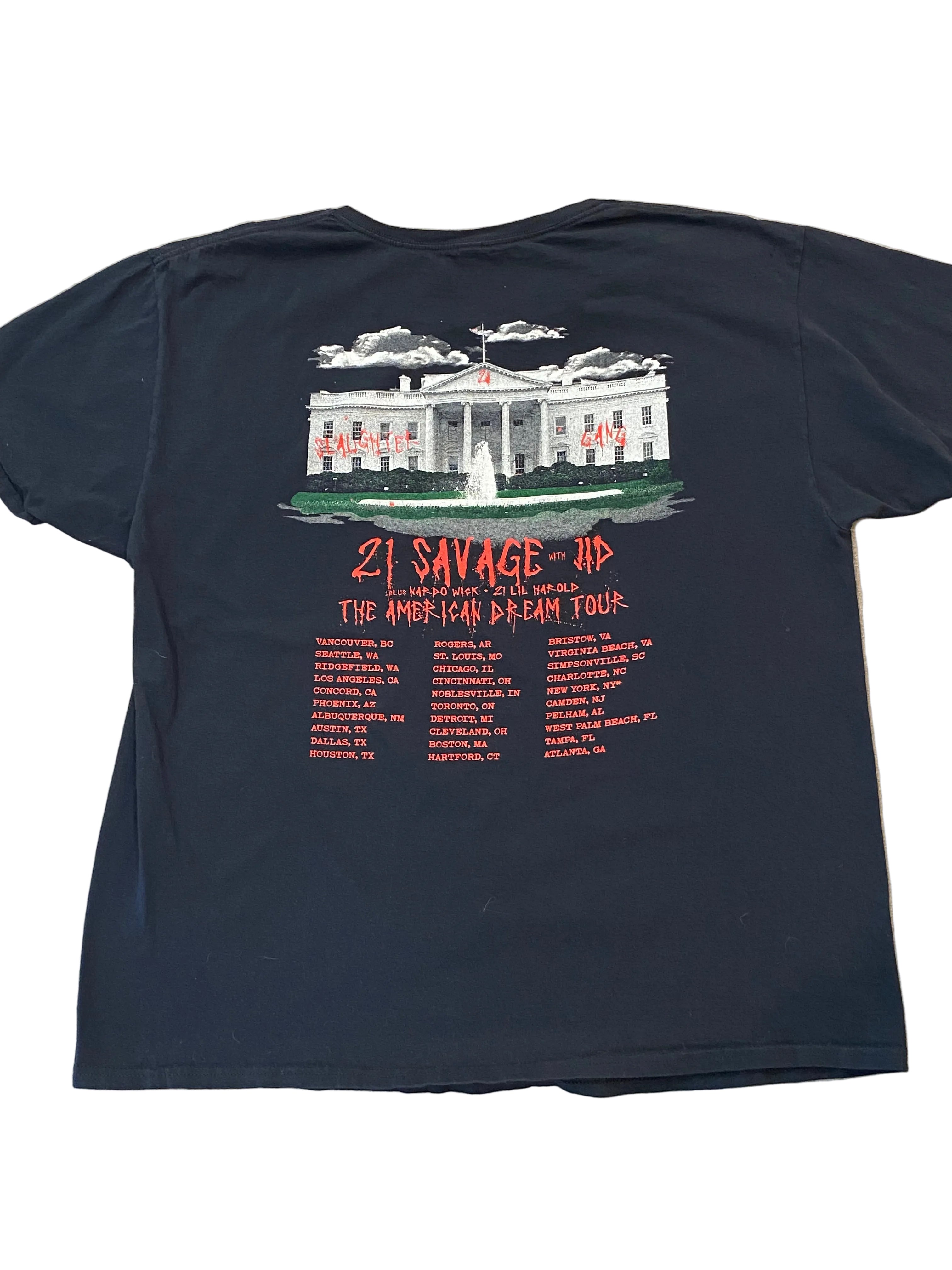 21 Savage The American Dream Tour 2024 Black Shirt XL