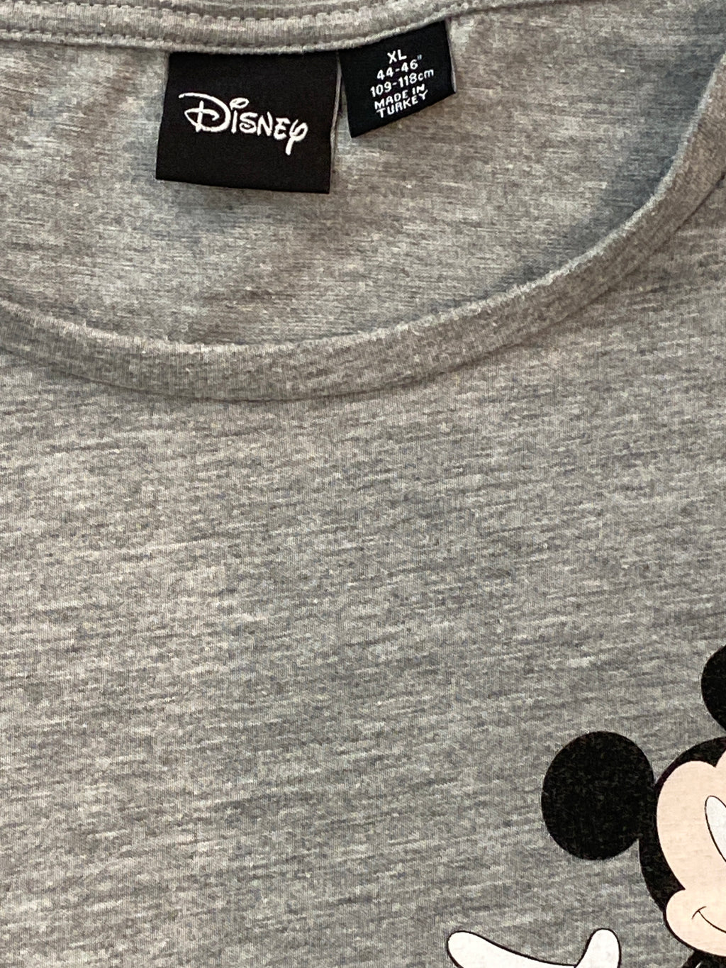 Disney Mickey Mouse Basketball Net Pocket Grey Shirt XL