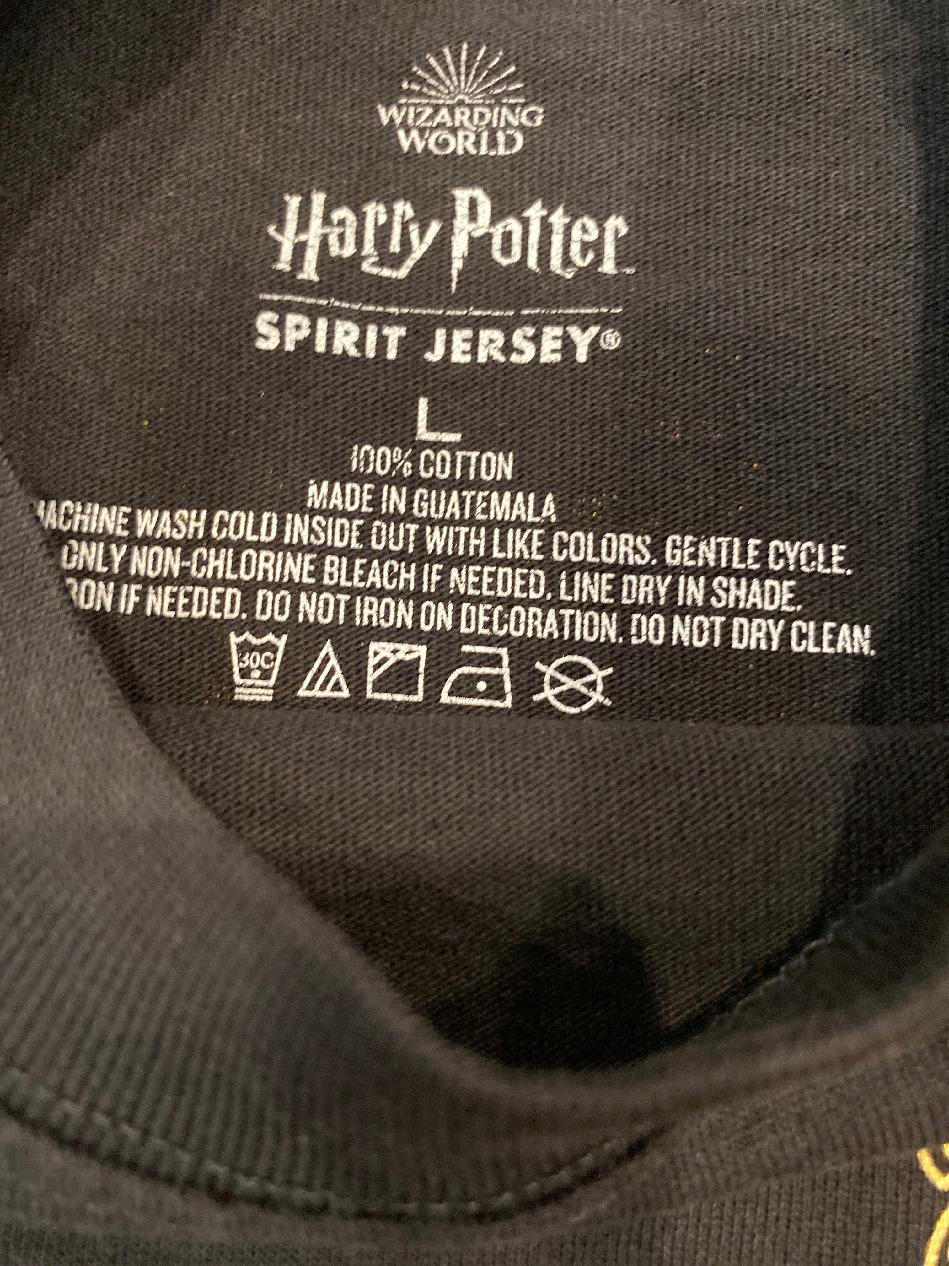 Hogwarts Spirit Jersey Black Long Sleeve Shirt