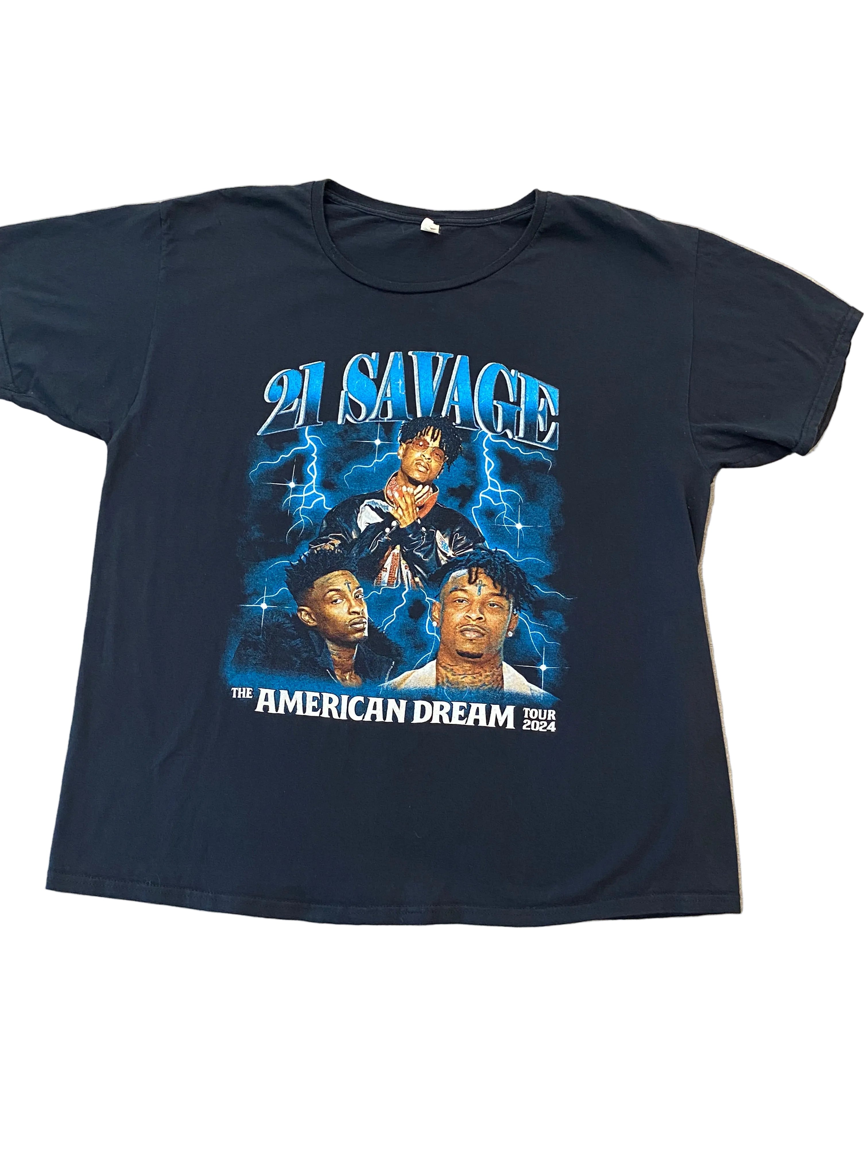 21 Savage The American Dream Tour 2024 Black Shirt XL